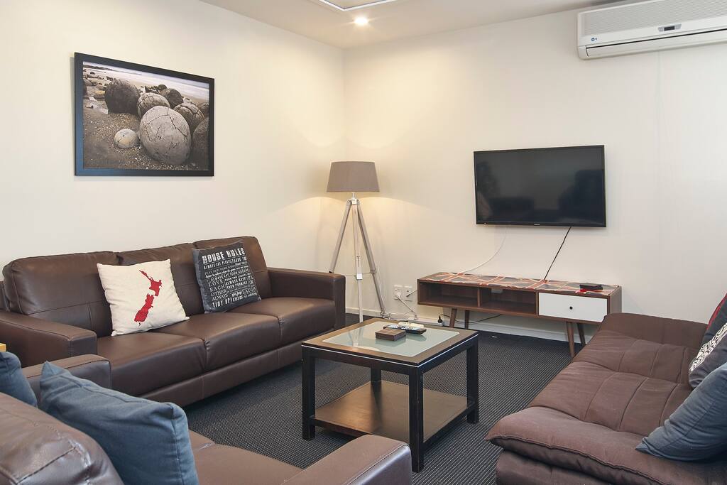 The open plan living area
