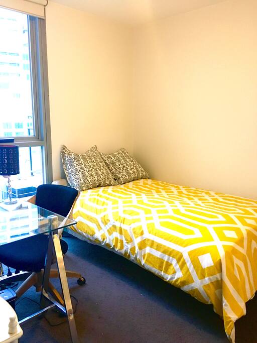 Confortable double bed in your private bedroom