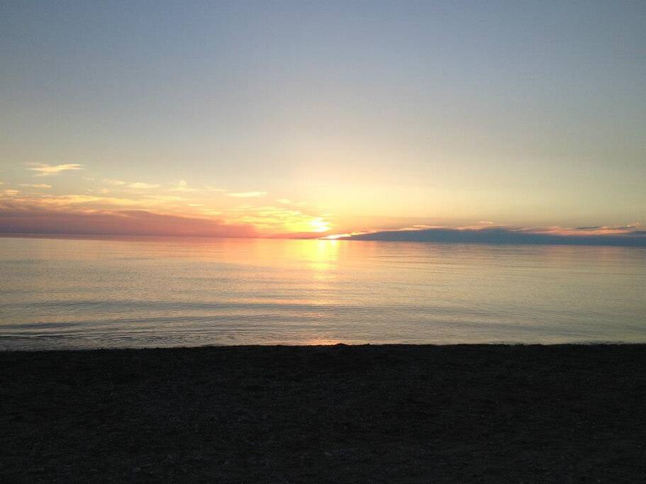 Famous Lake Huron sunsets.