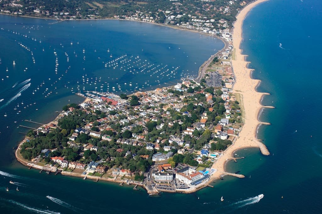 Ariel view of Sandbanks.