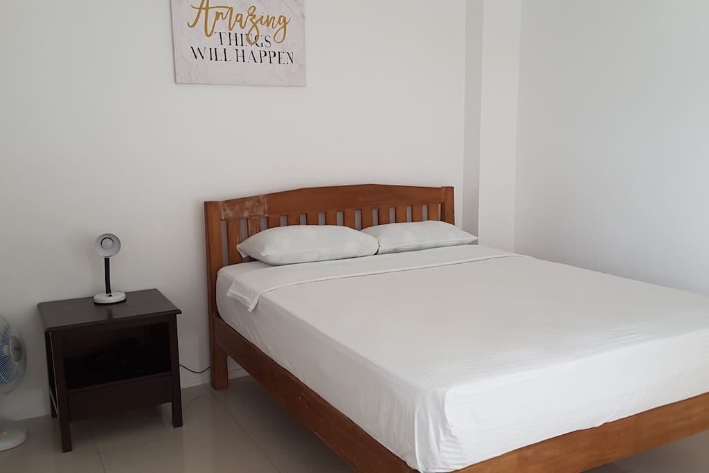 Queen side bed with with aircon