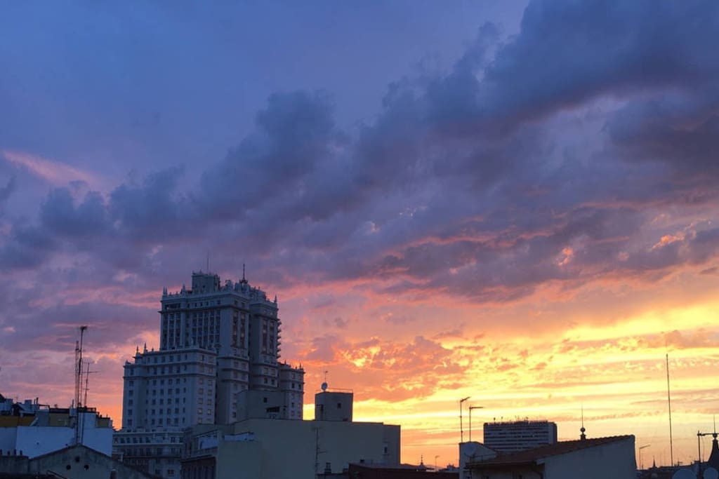 Another sunset from our terrace. Madrid has am amazing sky