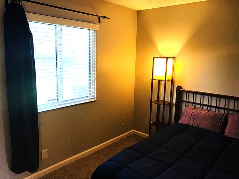 Quiet bedroom, pleasant night and day.
