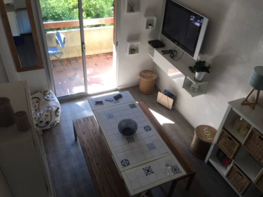 Pièce principale vue de la mezzanine