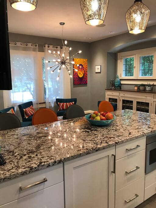 You will love this incredible kitchen. All terrific appliances, beautiful cabinets and great touches. I was lucky to have a brilliant designer create this space for my family.