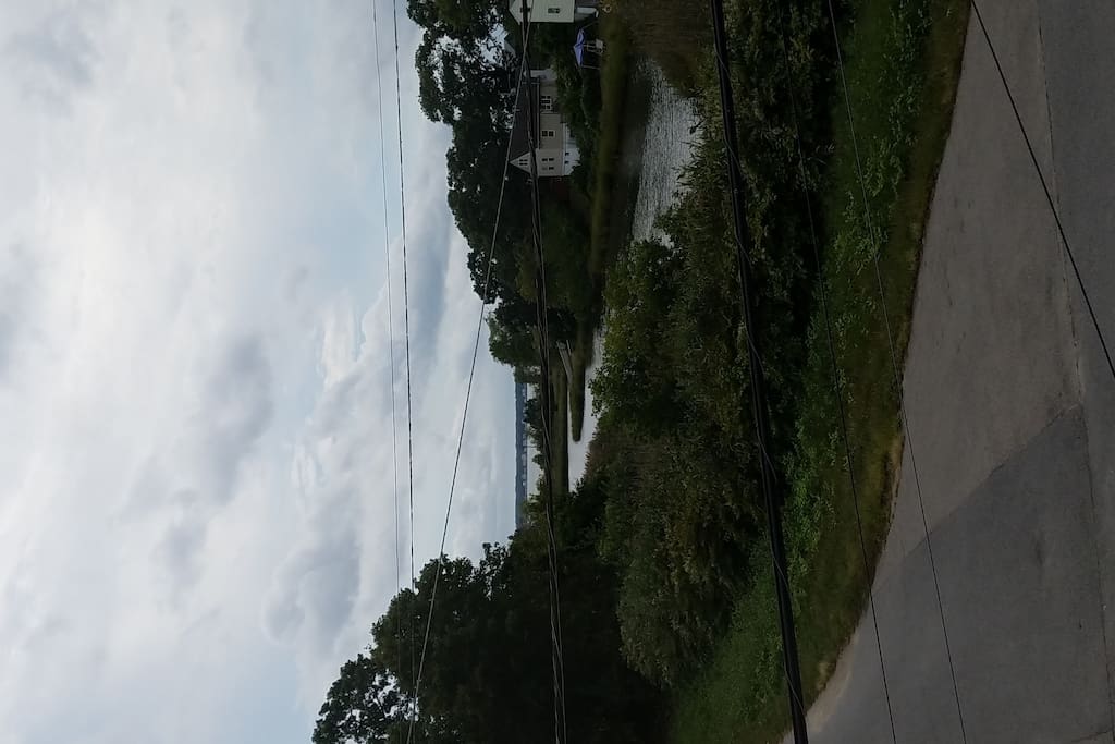 View looking south towards Greenwich Bay.