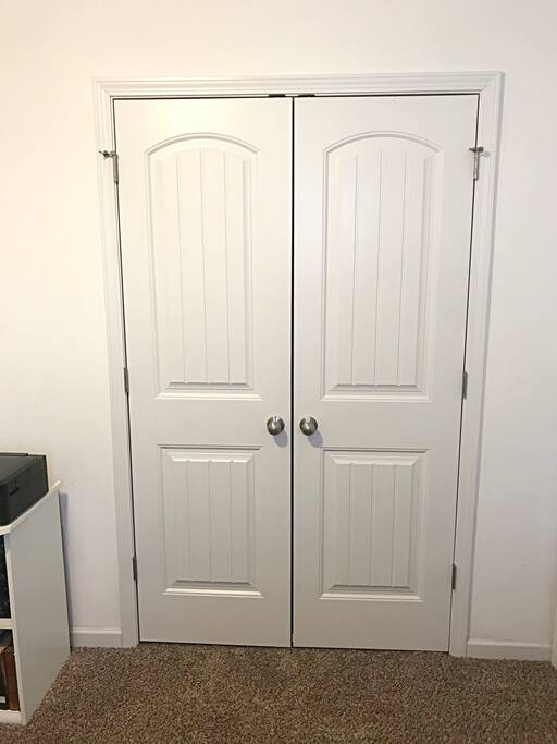Closed guest closet