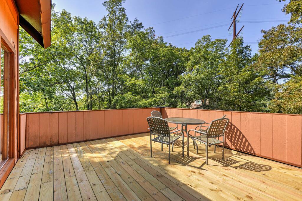 Book your Pocono Mountains getaway at this rustic 3-bedroom, 2-bathroom vacation rental house that is ideal for a family retreat.