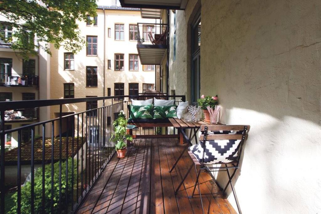 Spacious balcony.