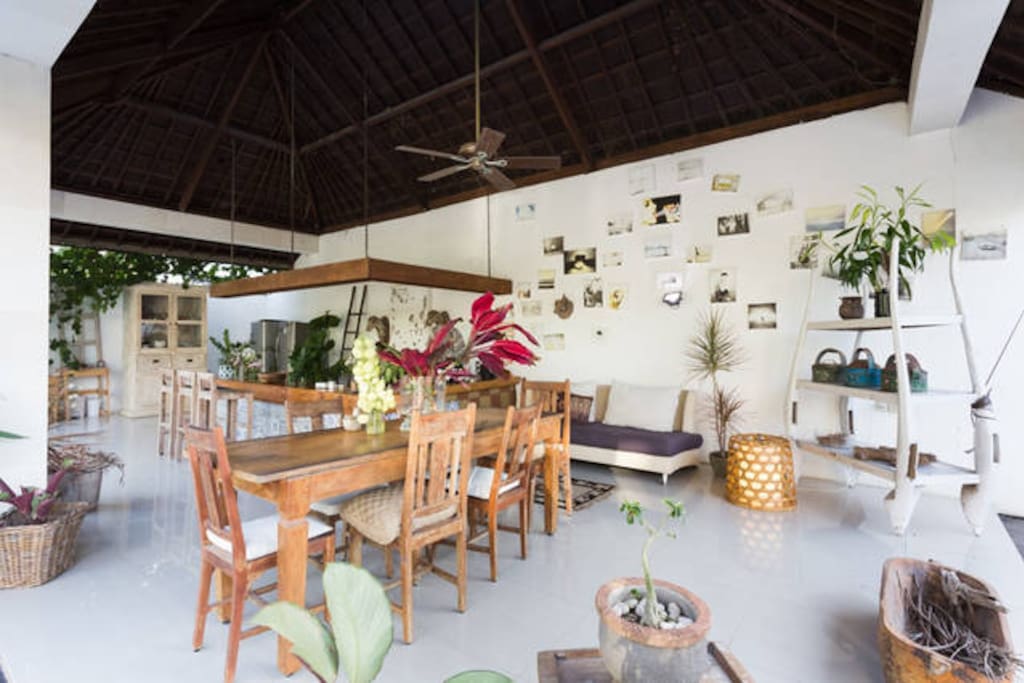 The kitchen area.
