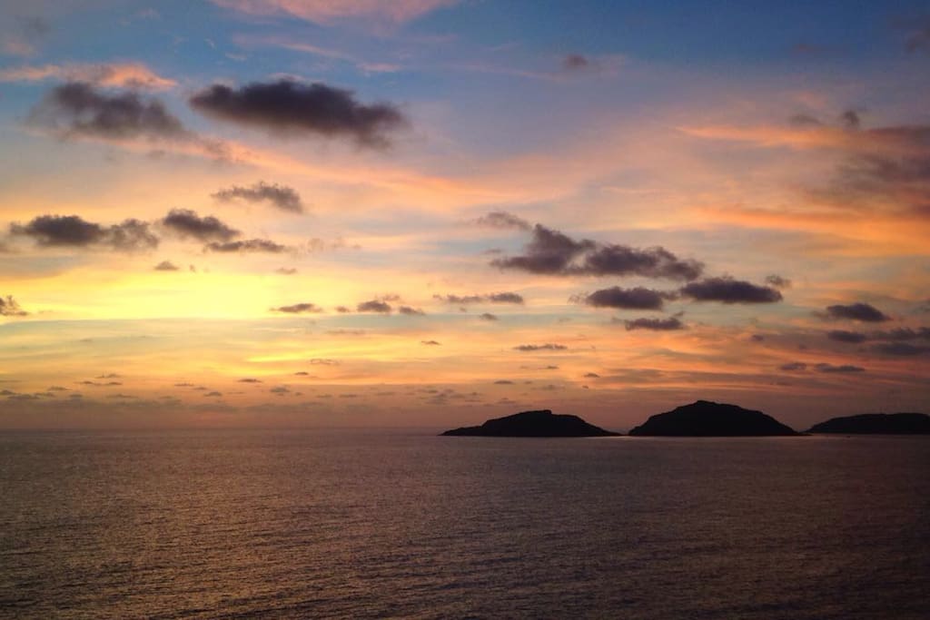 atardecer desde el balcón