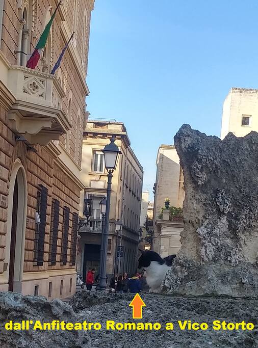 pochi metri dall'anfiteatro