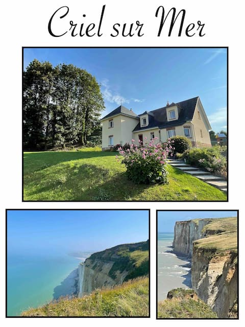 Beautiful house with fireplace near the sea