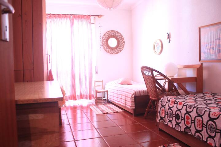 Vintage room with a sea view