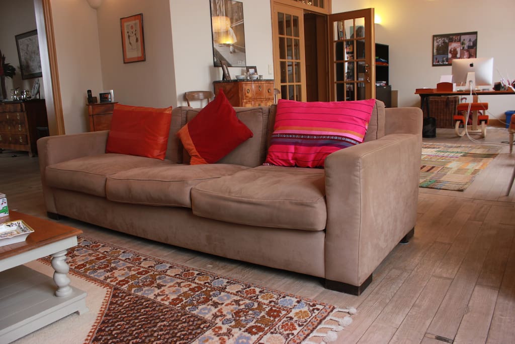 notre salon et ses coussins
