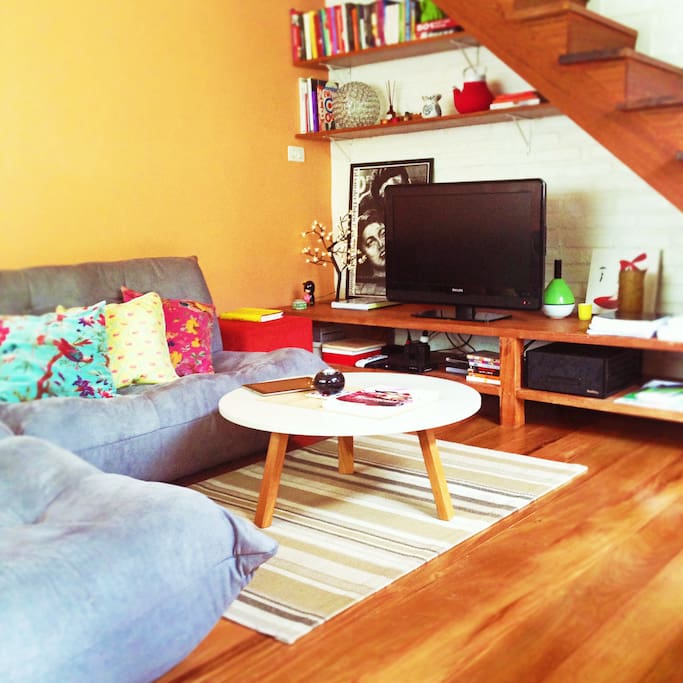 cozy living room | cable tv |
