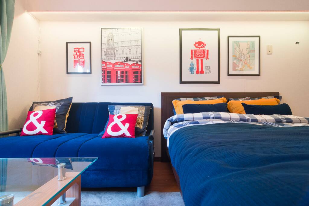 double bed and sofa for double bed