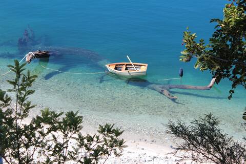 Caburgua Lake, private beach.