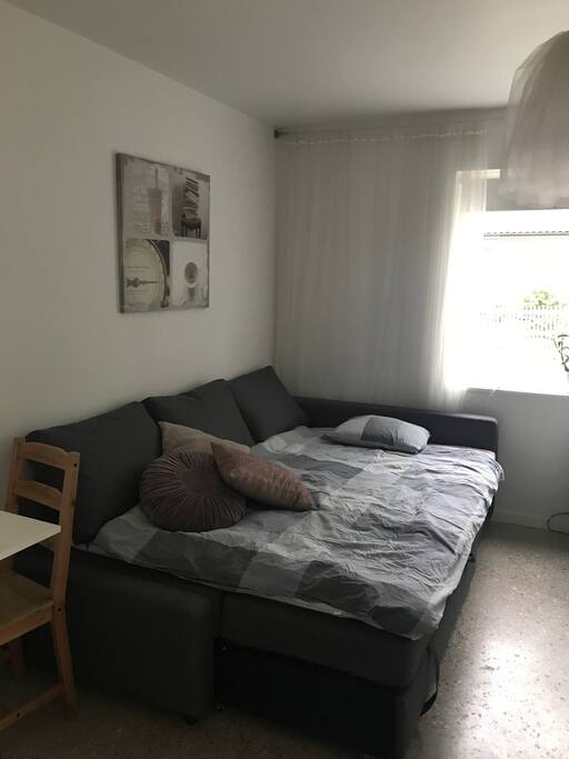 Bäddsoffa med bäddmått 140 cm
