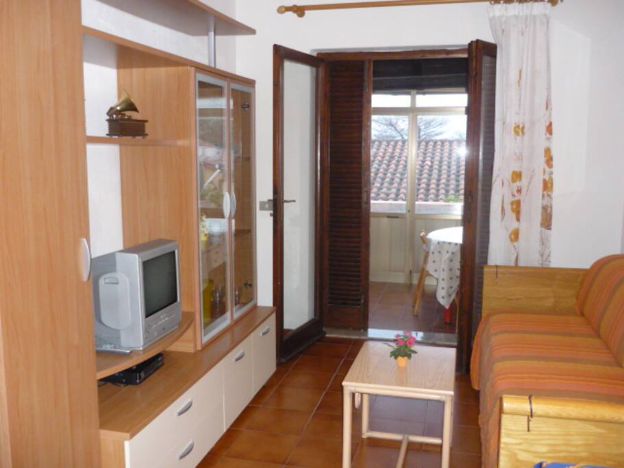 Soggiorno con divano letto
