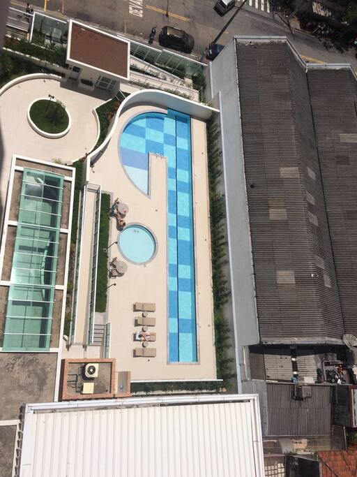 Visão aérea do apartamento
