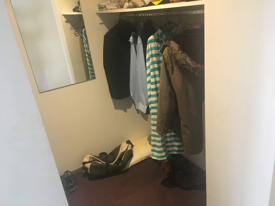 Private walk in wardrobe