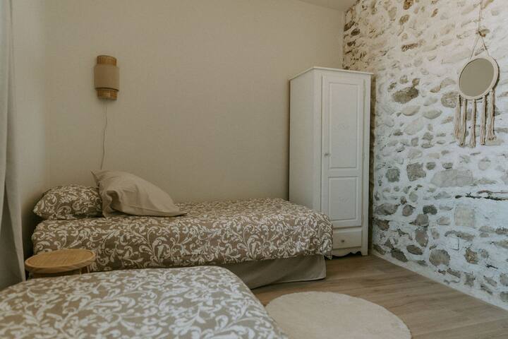 two 80 beds with storage