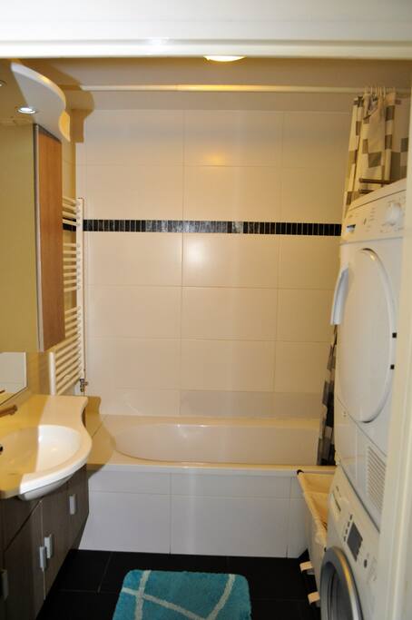 Washer and Dryer in bathroom