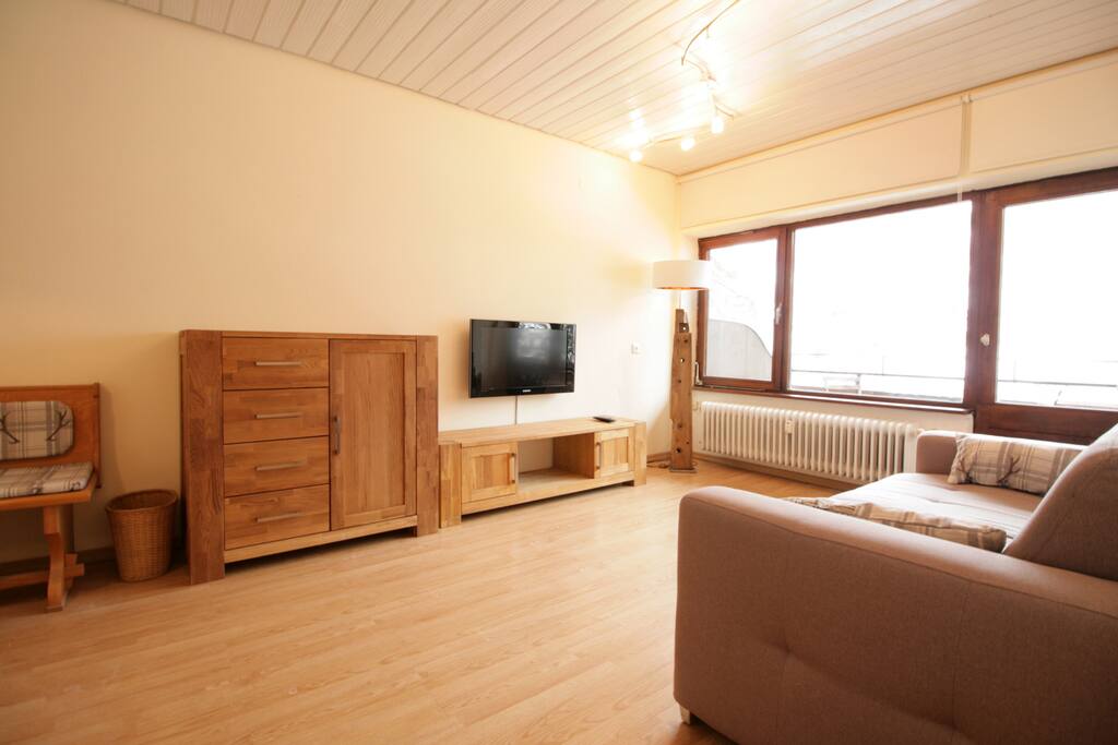 Lounge with door to balcony
