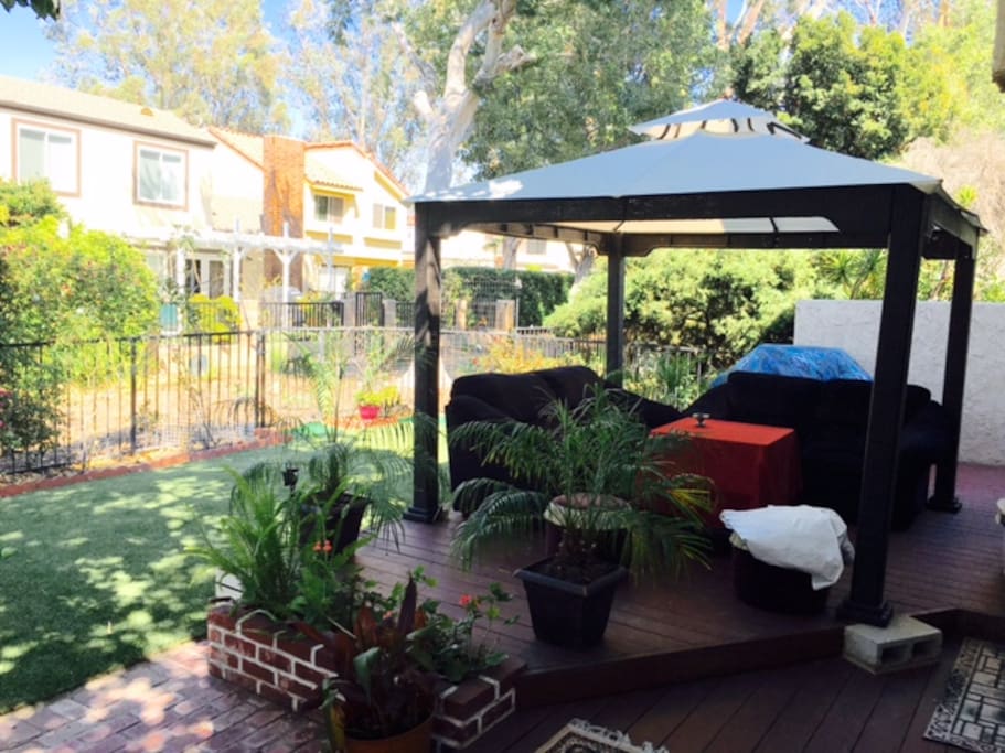 Cabana and seating area outside...enjoy the open space and a meal outside