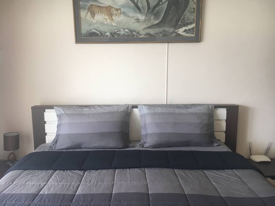 Comfy bed with mattress topper