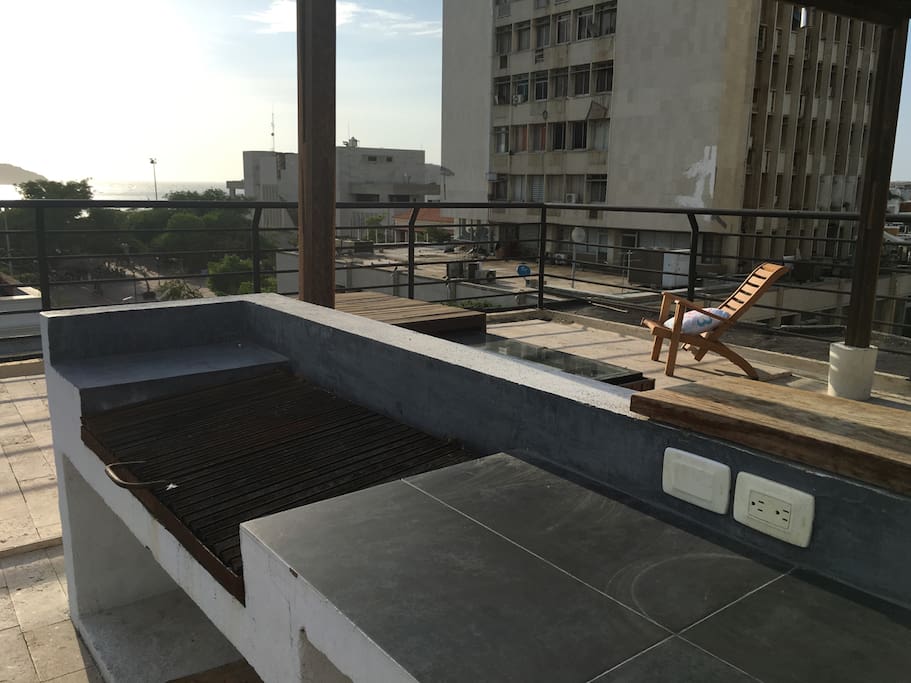 Private terrace with Barbecue and Ocean view
