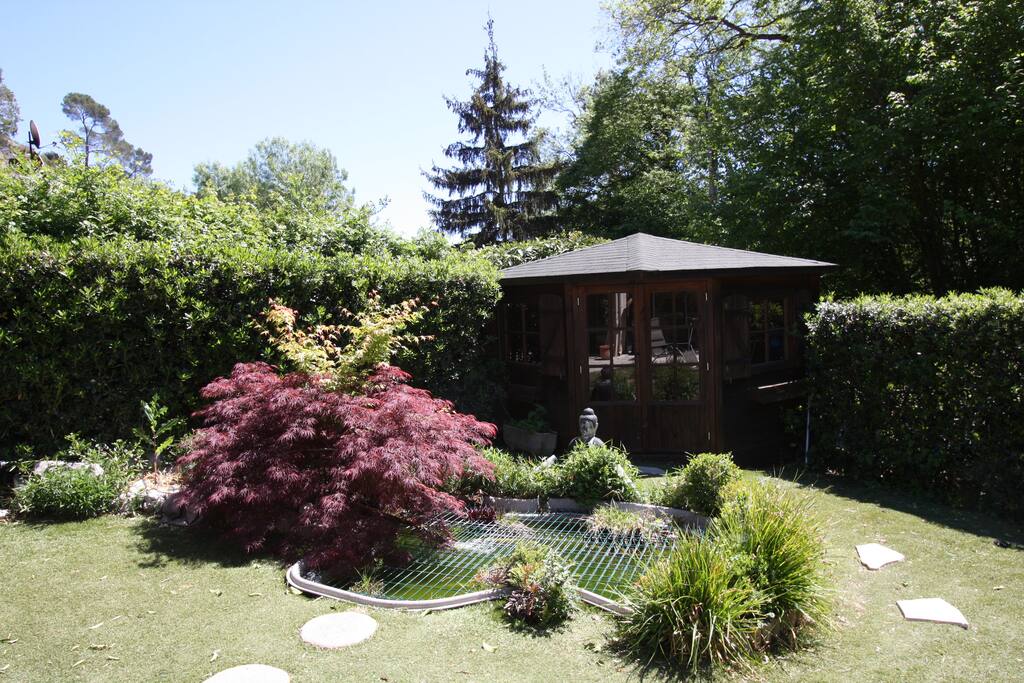 Bassin d'agrément avec espace jacuzzi