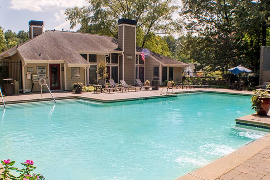 Complex pool area