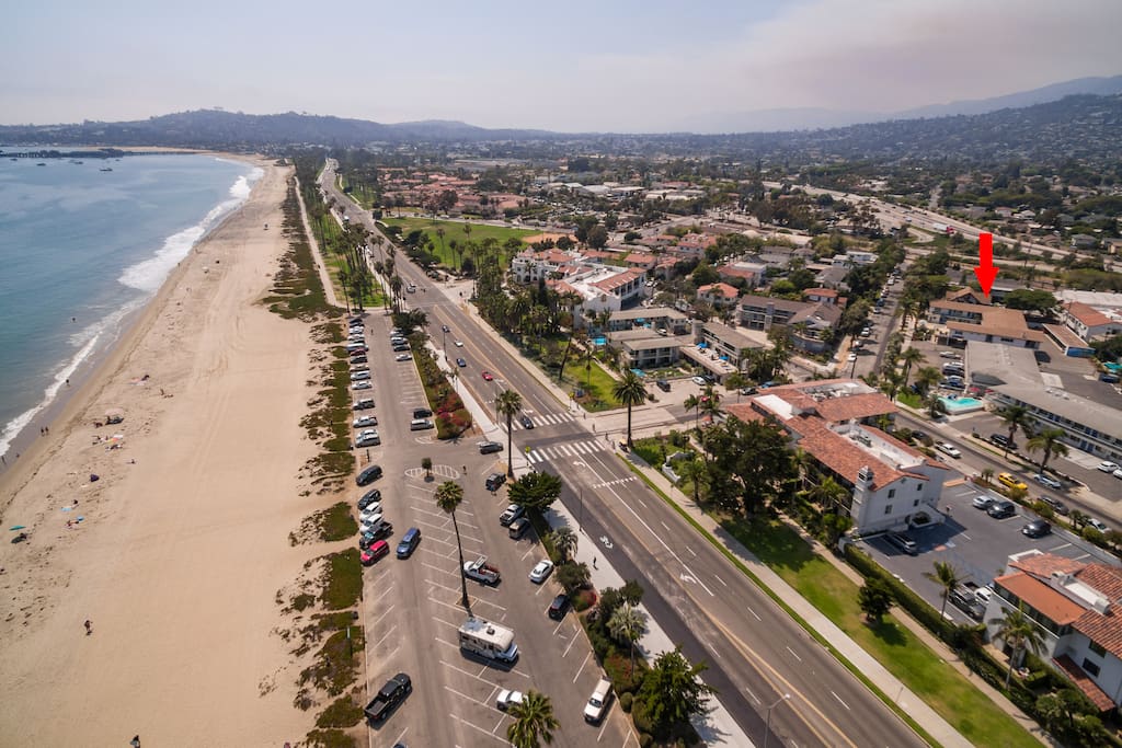 Famous East Beach just a block away