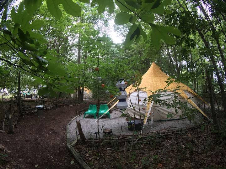 Yurt in Swanton · ★4.90 · 1 bedroom · 3 beds · 1.5 baths