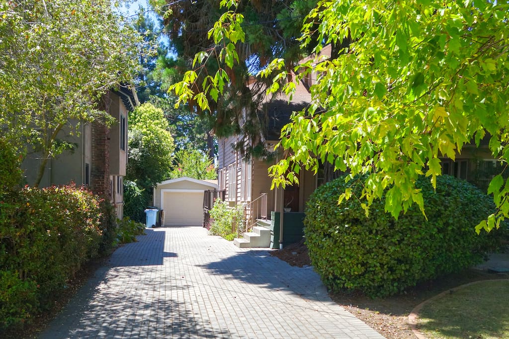 Private Driveway included. Park by the steps, your front door is on the left side of the porch