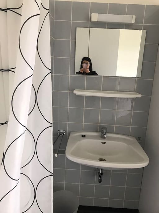 mirror and sink