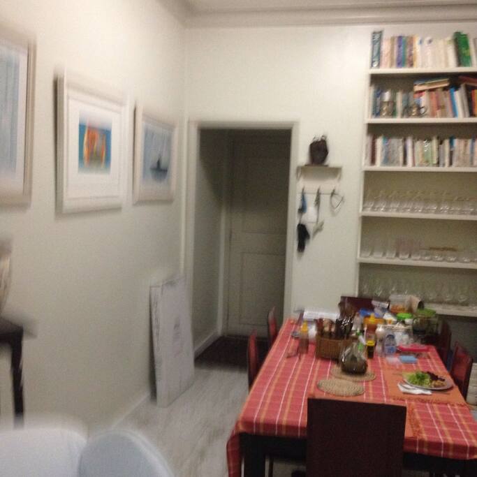 Apartment door / entrance, common area.