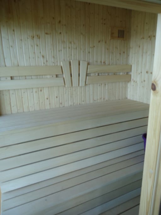 wooden Sauna for 4 persons.