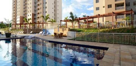 Cond. furnished with split in the 3 bedrooms.