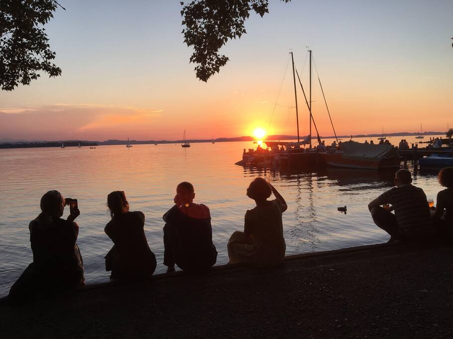 Sonnenuntergang in Chieming