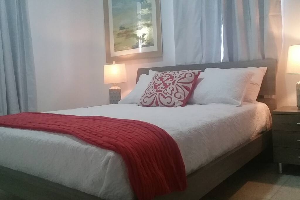 Room 1, queen size bed