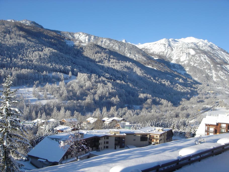 vue du balcon en hiver