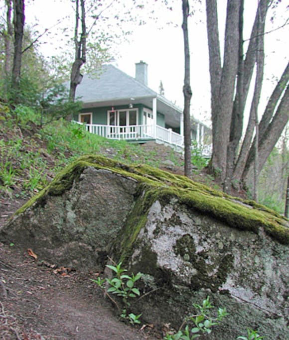 view from tennis court path