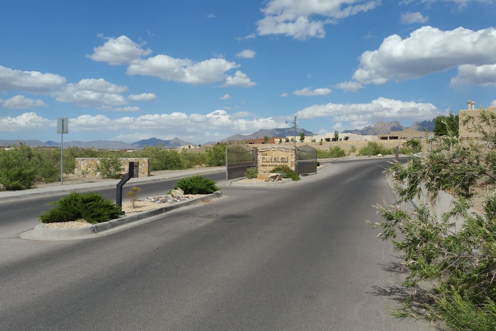 The Gated Entrance to the Neighborhood.