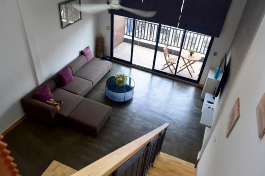 Living room and terrace