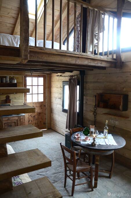 Intérieur dela cabane