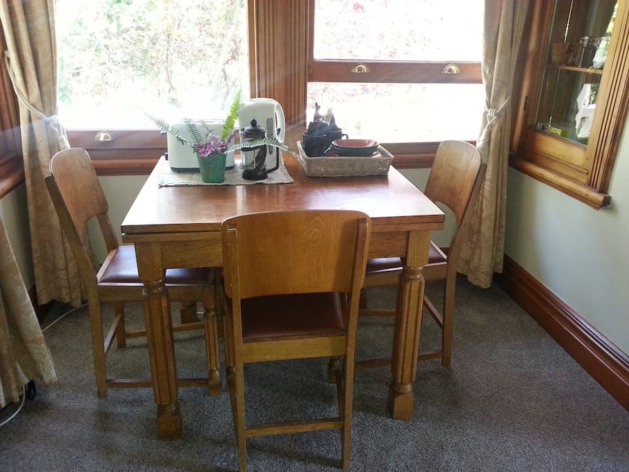 Your breakfast nook with everything you need to make your own continental breakfast.