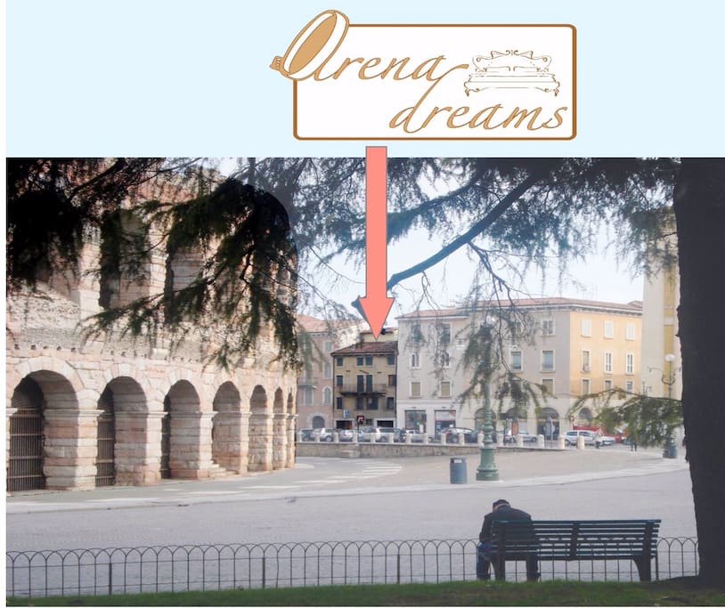 Piazza Bra - posizione Arena dreams studio